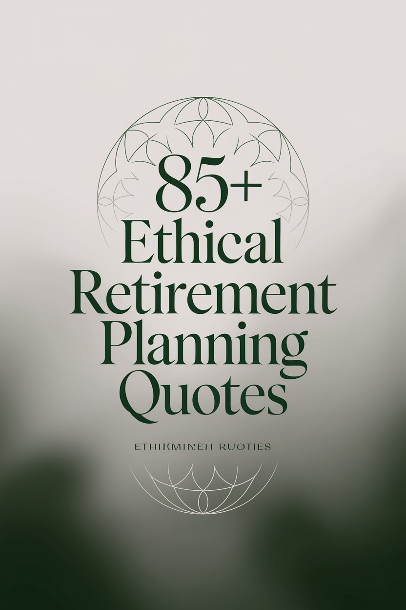 85+ Ethical Retirement Planning Quotes: Secure Your Future, Protect the World