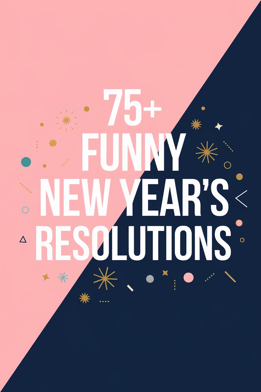 75+ Funny New Year’s Resolutions: Humorous Takes on Self-Improvement